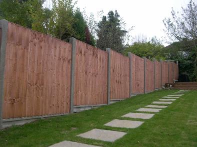 6ft Closeboard using Concrete posts and Gravel Boards